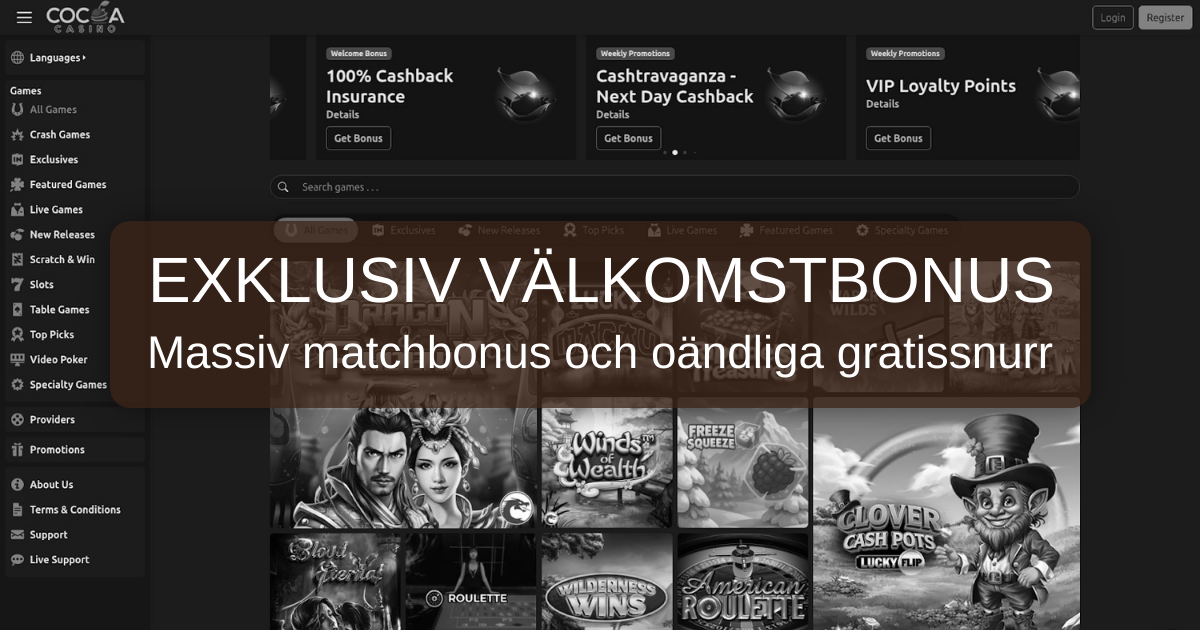 Cocoa Casino för svenska spelare